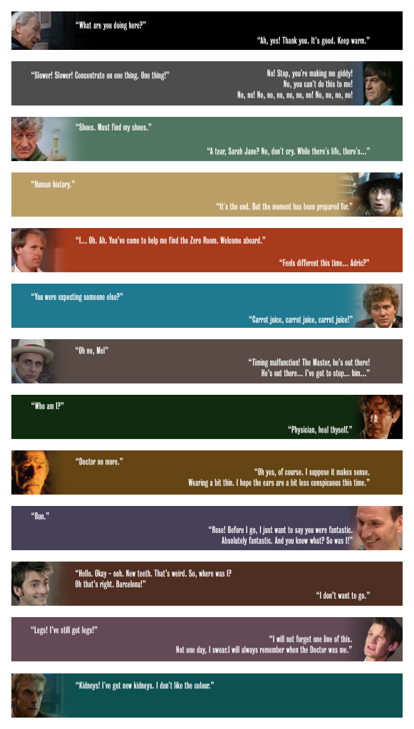 doctor who first last lines