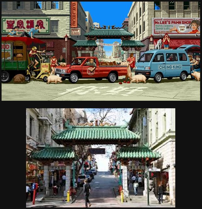 Xiangfei Stage (Real Bout Fatal Fury 2) and San Francisco Chinatown Gate